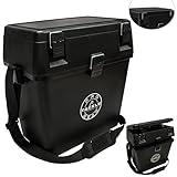 Pro Tackle Allround Angelkoffer Sitzkiepe/Angeltasche inklusive 4x Angelboxen für Angelzubehör im Deckel, Angeltasche mit Boxen Angel Tasche Angeltaschen (Sitzkiepe)