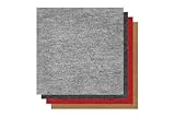 andiamo Teppichfliesen selbstklebend und zuschneidbar 40 x 40 cm - Bodenbelag aus Nadelfilz zuschneidbare Filzplatten selbstklebend 4 m² - 25 Stück Standard Grau