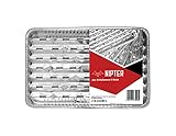 Nipter Grillschale Alu 34,1x22,9 cm Aluschalen Grill BBQ Grillplatte Aluminium-Grillschalen, 10 Packungen (50 Stück)
