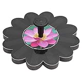 Aoaoy - 6 V 1,4 W bürstenlose Solarpumpe mit mehreren Düsen, einfach zu installieren für Vogelbad, Fischbad, kleinen Teich, Gartendekoration