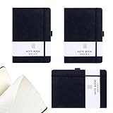 SGYKJ 3 Stück Notizbuch A6, Kleines Notizbuch, Taschennotizbuch mit Gummizugverschluss & Stifthalter, Journal Notizblock, Taschen Notizbücher je 200 Seiten für Studie Büroarbeiten Arbeit