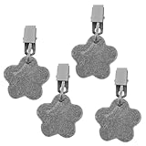 Uonlytech 4 Stück Teiliges Tischdeckenklammern mit Blumenförmigen Steinbeschwerern Stabile Tischdeckenhalter für Outdoor Picknick und Indoor esstisch Winddichte Tischdecke Gewichte