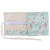 STOBOK 48 Slots Pencil Wrap Fall aufrollen Beutel Stifthalter Organizer für Grader Mädchen Malerei (frische Rose)