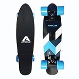 Apollo Wooden Fancy Skateboard, Vintage Cruiser Komplettboard mit und ohne LED Wheels, Größe: 22.5'' (57,15 cm), Farbe: Matei Mini