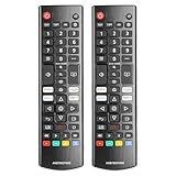 2 Stück Fernbedienung AKB76037605 kompatibel mit LG Smart TV NANO90P NANO95P NANO99P OLED48A1 OLED55A1 OLED65A1 OLED77A1 OLED55G1 Ersatz Controller mit NETFLIX PrimeVideo Tasten