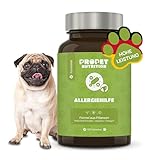 Allergie Tabletten für Hunde. Juckreiz hund. 125 Tabletten für Verdauung, Immunsystem, Haut & Fell Allergien bei Hunden. Mit Biotin, Flohsamenschalen, Leinsamen, Traubenkernextrakt. Hautpflege Hund