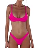 DaiLiWei Tanga-Bikini-Set für Damen, 2-teilig, brasilianischer Badeanzug für Teenager, Push-Up-Top, Mikro-Bikini, S