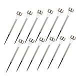 FONDOTIN 12Pcs Rasenlampe d akkus wiederaufladbar solarlampen solar leuchten im Freien Pole solarleuchten für außen garten solarleuchten dekorativ solare Außendekoration Rostfreier Stahl