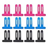 PAKESI Kinesiotapes Vorgeschnitten for Knees, 9Stück/12 Stück Wasserfestes & Elastisches Physio Tape für Knieschmerzen, Originaler Baumwollstoff Knie Tape (Schwarz+Blau+Rosa)