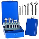 LYPPUL 6 Stück 90°Kegelsenker Set, Kegelsenker Satz Set HSS Senker, Kegelsenker Metall, Ø 6,3-20,5 mm für Holz, NE-Metall und Kunststoff in praktischer Aufbewahrungsbox