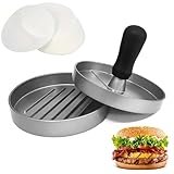MOAZIFI Burgerpresse, mit 100 Blatt Backpapier, Patty Presse, Hamburgerpresse, Burger Maker, Burger Presse, Burger, Burgerpresse Edelstahl, Burger Patty Presse, Hamburger Maker, Hamburgerpressen
