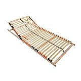 BMM Lattenrost 140x200 cm Fly K – Kopfteil verstellbar, 7 Zonen, Höhe 7 cm, für alle Matratzen, einfache Selbstmontage, Made in Germany