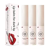 Lippenbalsam für dunkle Lippen, natürlicher Lippenbalsam | Feuchtigkeitsspendender und aufhellender Balsam für trockene, dunkle Lippen | Pflegt und polstert mit Sheabutter auf | Langanhaltend (3)