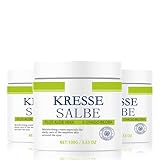 3 Stück Kressesalbe Plus, Aktiv Kressesalbe Gegen Altersflecken, Altersflecken Creme für das Gesich, Feuchtigkeitsspendender Kressewirkstoff gegen Altersflecken und Pigmentflecken