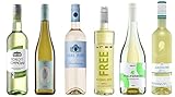 Alkoholfreies Weißwein Paket - Wein ohne Alkohol - Pierre Zero, Carl Jung, Schloss Sommerau u.a. Chardonnay, Riesling (6 x 0,75l)