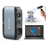 3DMakerpro Moose 3D-Scanner (Premium Kit), 24-Bit Farbe, 0,03 mm Präzision, Handscanner mit Drehteller & Stativ, AI-Tracking, Blue Light, Anti-Shake, Kompatibel mit Windows/macOS