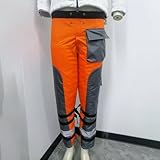 Kettensäge Chaps, Sägehose Technische Schürze Wrap Mit Einem Starken 9-lagigen Schutztuch, Ausgestattet Mit Verstellbarem Bund Und Beinband, Multifunktionale Orange Kettensäge Sichere Ausrüstung