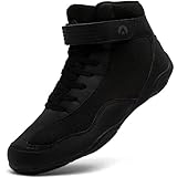 Mufanton Ringerschuhe für Herren rutschfeste Kampfsport Schuhe Atmungsaktiv Ringerschuhe Wrestling Schuhe Geeignet für Wrestling,Boxen,Crossfit,Gewichtheben,Bodybuilding,Schwarz,EU42