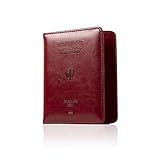CALIPSO Reisepasshülle - Reisepass RFID Designer Travel Wallet - Praktischer Passport Cover mit Fächern für Impfpässe & Co - Reiseorganizer Etui