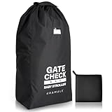 Bramble - Gate Check Transporttasche für Kinderwagen (L, Groß 116x53x34cm) Buggy Tasche Flugzeug - Wasserabweisend (Schwarz)