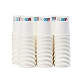 Amazon Basics Kunststoff, – Pappbecher für Heißgetränke, 207 ml, 150 Stück, Weiß