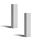 VACUBXBY 2 Stück Bimsstein Reiniger Bürsten Grill Bimsstein Blöcke, Pumice Stone Toilet bei hartnäckigem Urinstein & Kalk, Reinigungsblock für Küche Backofen Dusche Bad Waschbecken(Grau)