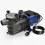 Wiltec Pool Pumpe 15000 l/h 750 W Schwimmbadpumpe Filterpumpe Umwälzpumpe Pool