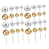 Toddmomy 40Stücke Cupcake Toppers Schaumstoffbälle für Hochzeiten Geburtstagsfeiern Babypartys und Festliche Kuchendekorationen