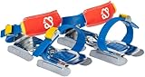 verstellbare Kinder Gleitschuhe Schlittschuhe Größe 24 - 34 blau/silber/gelb/rot