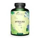 Spirulina Bio | 4000 mg | Höchste Dosis pro Tablette | Laborgeprüft | Vegan & Ohne Zusatzstoffe | 3,9% Phycocyanin | 300 Stück | Deutsche Produktion von Vegavero