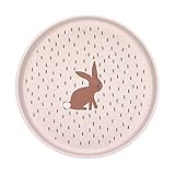 LÄSSIG Kinder Teller ohne Melamin, BPA-frei, für Spülmaschine und Mikrowelle/Plate Little Forest Rabbit