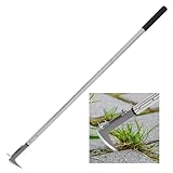 BARAYSTUS Fugenkratzer Unkraut, Fugenkratzer mit Langem Griff, 138cm Verstellbar, Unkrautstecher mit Gezackter Kante, Unkraut Entferner Gerät für Gartenarbeit, Ergonomischer Unkrautkratzer