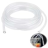 Silikonschlauch: 5mm IDxOD 8mm Wandstärke 1.5mm 8 Meter Länge Lebensmittelechter Silikonschlauch Flexibler Silikonschlauch Transparenter Schlauch Trinkschlauch Wasserschlauch Luftschlauch