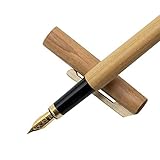 4betterdays.com NATURlich leben! Füller/Füllfederhalter inkl. GRATIS Tintenkonverter aus geöltem Kirschholz- Federstärke M - nachhaltige Handarbeit aus Deutschland