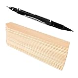 SUPVOX 1 Satz Pflanzenschild aus Holz Anlage im Freien holzig Kräuterbezeichnungen Pflanzenkennzeichnung für Rasenornamente Baummarkierungen Gartentische aus Holz Rasen Etiketten Beige