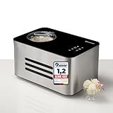 Sommertal Eiscreme Maschine ICE1500 | selbstkühlende Eismaschine mit Kompressor | kleine Eis Maschine für Sorbet, Frozen Joghurt & Speiseeis | Kühlhaltefunktion | 150W 1,5L Eiscrememaschine