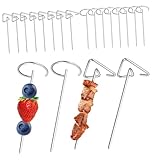Toddmomy 20 Stück Schaschlikspieße Grillspieß Stick Kleine Outdoor Sticks Kebobs Hähnchenspieße Fleischspieße Vorspeise Gemüse Barbecue Truthahnspieße Metallspieße Silber Edelstahl