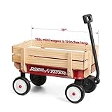 Radio Flyer Mein erster Bollerwagen aus Stahl und Holz, roter Bollerwagen, für Kinder ab 1,5 Jahren