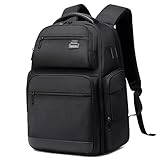 FENRUIEN Erweiterbarer Business Rucksack Herren Wasserdicht 17 Zoll Laptop Rucksack mit USB-Anschluss, Anti-Diebstahl Reiserucksack Handgepäck Tagesrucksack für Arbeit Geschäftsreise College Wandern