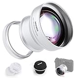 NEEWER 49mm 1,5X Telekonverter Zusätzliches Objektiv, Kompatibel mit Fujifilm X100 X100S X100F X100T X100V X100VI Kameras, HD optisches Glas, mehrfach beschichtet, Silber, LS-61