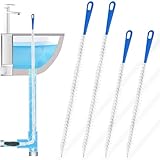 Reinigungsbürste für Waschbecken, 45 cm und 59,9 cm, verlängerte Abflussschlange, Rohrreiniger, Haarverstopfungsentferner, Werkzeug für Waschbecken, Badezimmer, Dusche, 4 Stück