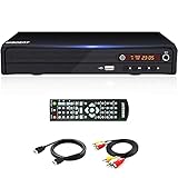 WISCENT Mini DVD-Player für TV mit HDMI/AV/Koaxial Ausgang(HDMI Kabel enthaltenl),USB 2.0 Mediaplayer,Alle Regionsfreie,Mini-Kompakt-DVD/CD-Spieler(Non Bluray)