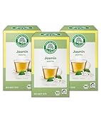 LEBENSBAUM Bio 3 x Jasmin Grüntee, Jasmintee Beutel, grüner Bio Tee, 3er Set, 3 x 20 Teebeutel x 1,5 g