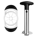 Asdirne Ananasentkerner und -schneider, Ananasschneider und Obstschneider mit lebensmittelechter Edelstahlklinge und ABS-Griff, Ananasschäler, Schwarz