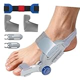 KATIMI Hallux Valgus Korrektur Schiene: 4 Bunion Corrector für Ballenzehen Korrektur, Stellknopf Hallux Valgus Schiene Zehenspreizer für Großzehe Begradigen, für Damen und Herren, Tag und Night.