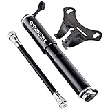 Pro Bike Tool Mini-Fahrradpumpe für Presta- und Schraderventile, Hochdruck-PSI, zuverlässig, kompakt und leicht, hervorragende Qualität und Leistung, Fahrrad-Reifenpumpe für Rennräder, Mountainbikes und BMX-Fahrräder
