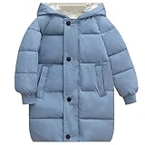 Generisch Jacke Teenager Mädchen Winterjacke Jungen Mädchen Daunenmantel Übergangsjacke Lang Puffer Jacke Warme Wintermantel Kinder Daunenjacken Winddicht Outdoorjacke Winterjacke 152