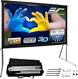 Elite Screens OMS120H2 Yard Master 2' Mobile Outdoor Leinwand, 304 cm (120 Zoll) Weiß/schwarz