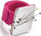 Magnetisches Silikon-Armband,1PCS Armnadelkissen magnetisch,Magnetisch Nadelkissen Armband, quadratisches Nadelkissen mit Silikon-Armband-Armband für DIY-Stickerei-Haarspangen