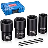 Spurtar 5 Stück Steckschlüsselsatz, Special Schraubenausdreher Werkzeug zum Entfernen von Schraubenmuttern für beschädigte, verrostete, abgerundete Schrauben, Muttern 17MM, 19MM, 21MM, 22MM
